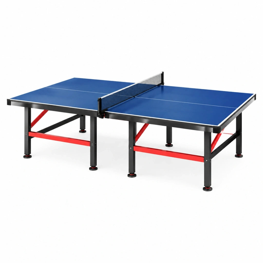 Mesa de ping pong 274 x 152.5 x 76 cm azul de tablero MDF con estructura de acero