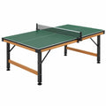 Mesa de tenis de mesa 274 x 152.5 x 76 cm verde con estructura de metal plegable