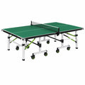 Mesa de tenis de mesa 274 x 152.5 x 76 cm verde de tablero compuesto plegable con ruedas