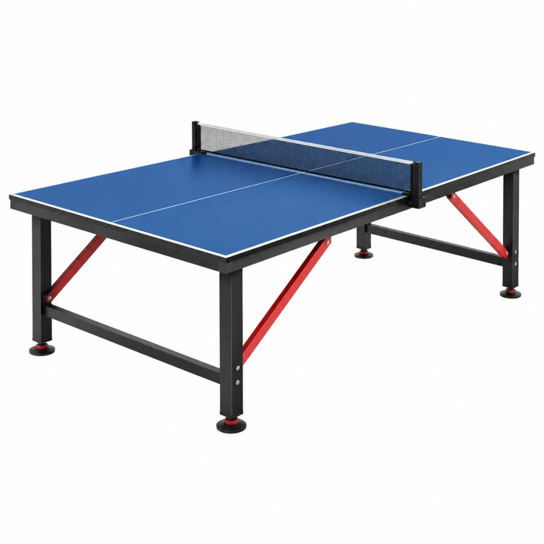 Mesa de ping pong 274 x 152 x 76 cm de acero y tablero azul plegable
