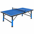 Mesa de ping pong 274 x 152.5 x 76 cm de acero y tablero azul para interior